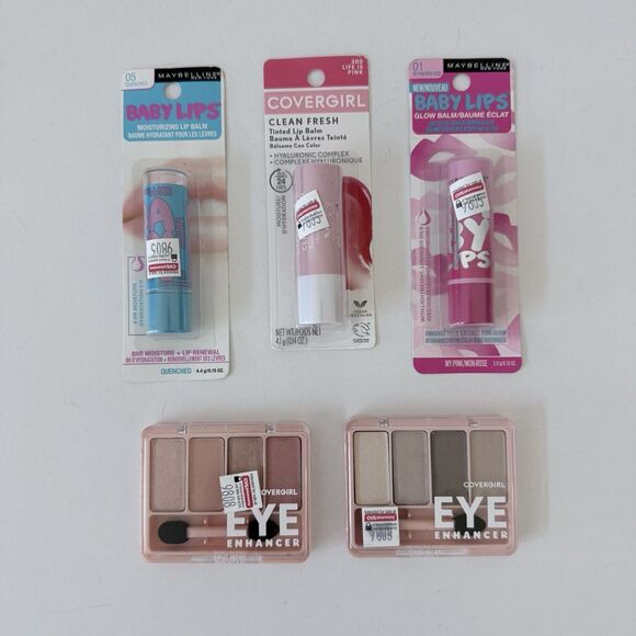 Maybelline Other - NEW Beauty Bundle: Rare Maybelline Baby Lips Glow Balm, CoverGirl Eye & Lip Lot